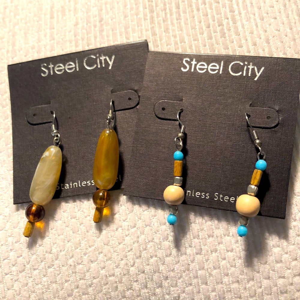 Steel City stainless steel earrings
